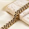 Trendy Minimalist Stainless Steel Gold Color Plated Watch Strap Bracelet for Women/Men Jewelry Gifts Couple Bracelet
