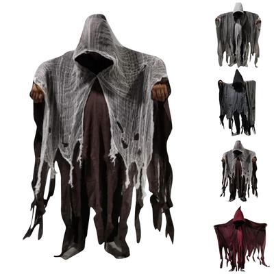 Pelerină de Moarte Halloween Cosplay Unisex Horror Fantomă Dementori Vrăjitor Rău Pelerină Horror Gotic Zombie Pelerine cu Glugă Zdrențuite