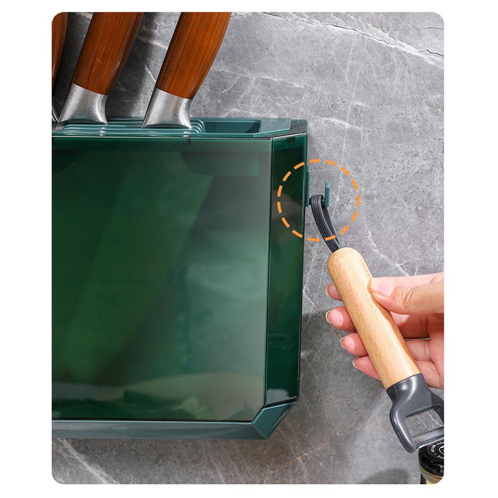 Kitchen Knife Holder Transparent PET Wall Mounted Storage Block Tools Hanging Rack Holder Shelf