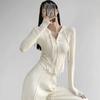 Slim Hoodie Grey Short Top High Waist Navel Exposed American Hottie Pure Desire Pressed Pleated Long Sleeve Thin T-shirt