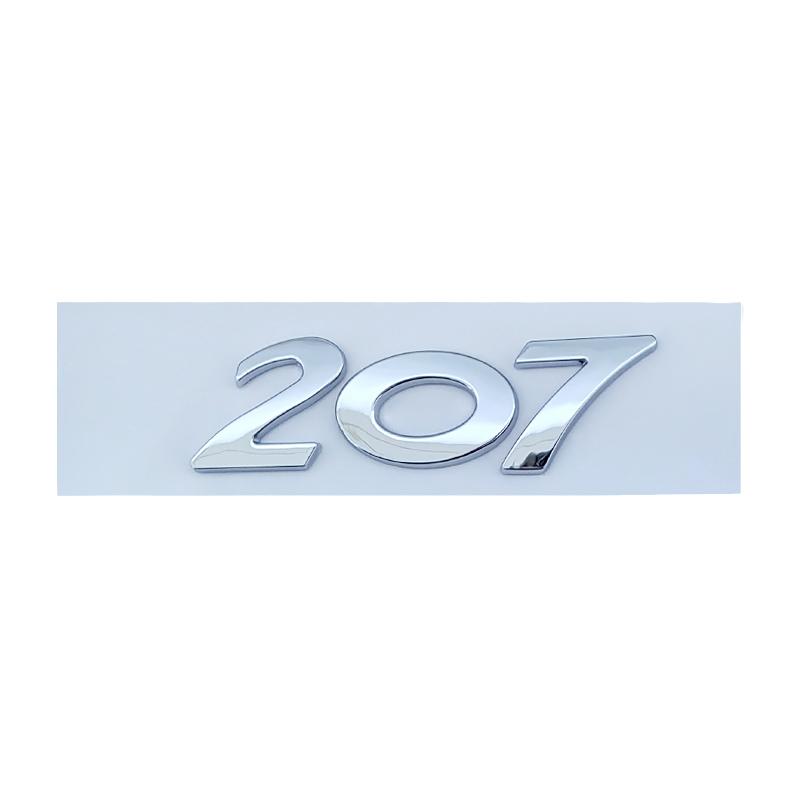 3d ABS Chrome Black  408 206 207 301 307 508 308 Emblem Letters Nameplate Number Sticker Car Trunk Badge Decal Accessories