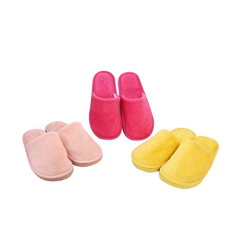 New Plush Indoor Autumn & Winter EVA Cotton Slippers for Warmth On Wooden Floors