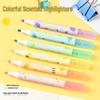 Scented Fluorescent Marker Pen with Colored Oblique Tip for Highlighting Notes