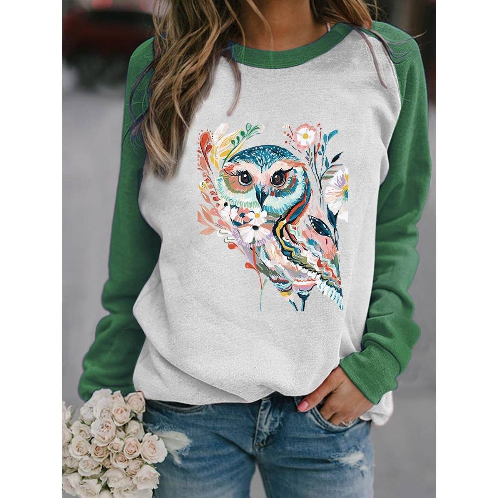 Herbst 3D Tierdruck Sweatshirts Modische Lässige Sport Langarm Damen Sweatshirts