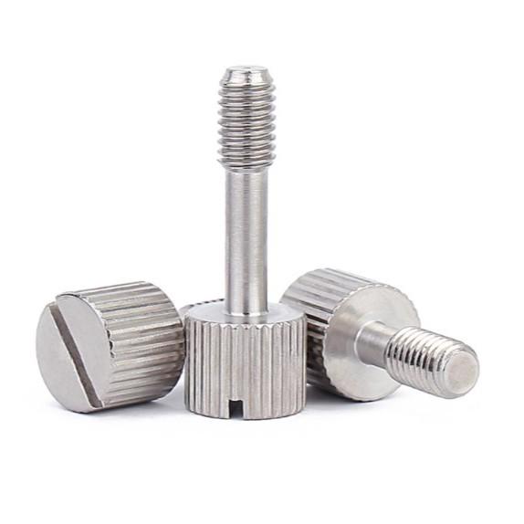 

Gold Super 304 Stainless Steel Knurled Non-Detachable Screws with Slotted Small Head, Hand-Tighten, Anti-Loosening, M3M4M5M6. M3x6