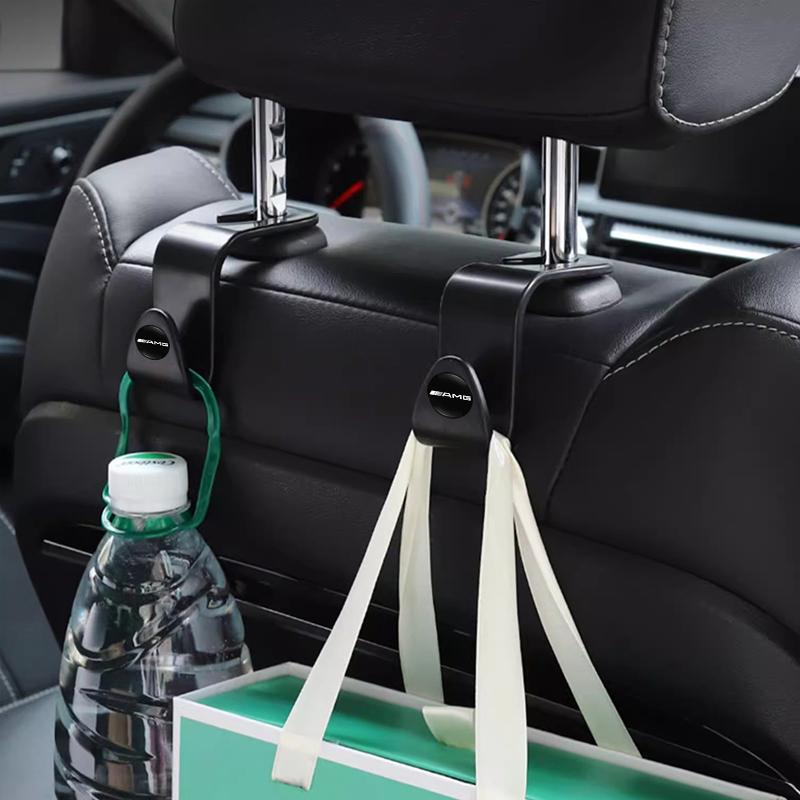 2Pcs Portable Car Seat Back Hooks Interior Storage Valve Cap For Mercedes Benz AMG GLE GLS CLA CLE GLC CLS GLA W223 W213 W206 BJ1