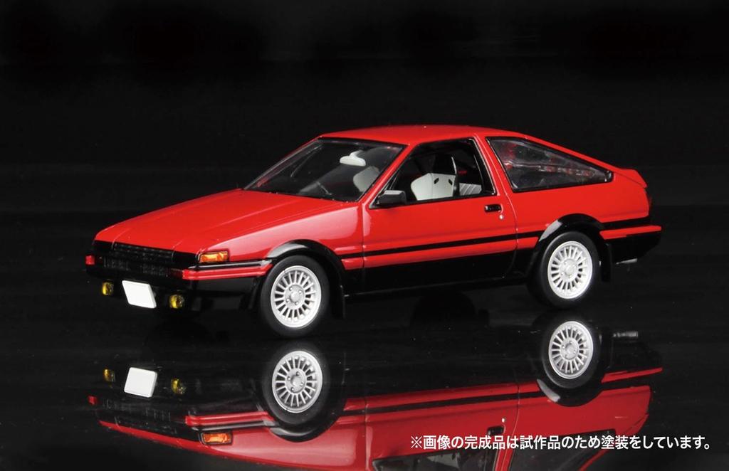 Automobile Kit Toyota Sprinter Trueno AE86 High Flash Two Tone Color Coded Plastic Model MN02 Platts/MONO 1/32 (Red & Black) (Car)