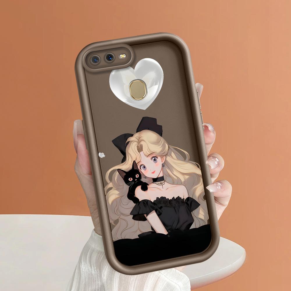 Soft Silicone Square Ladders Cartoon Pattern Full Cover Camera Protection Shockproof Case for OPPO Reno Realme OnePlus