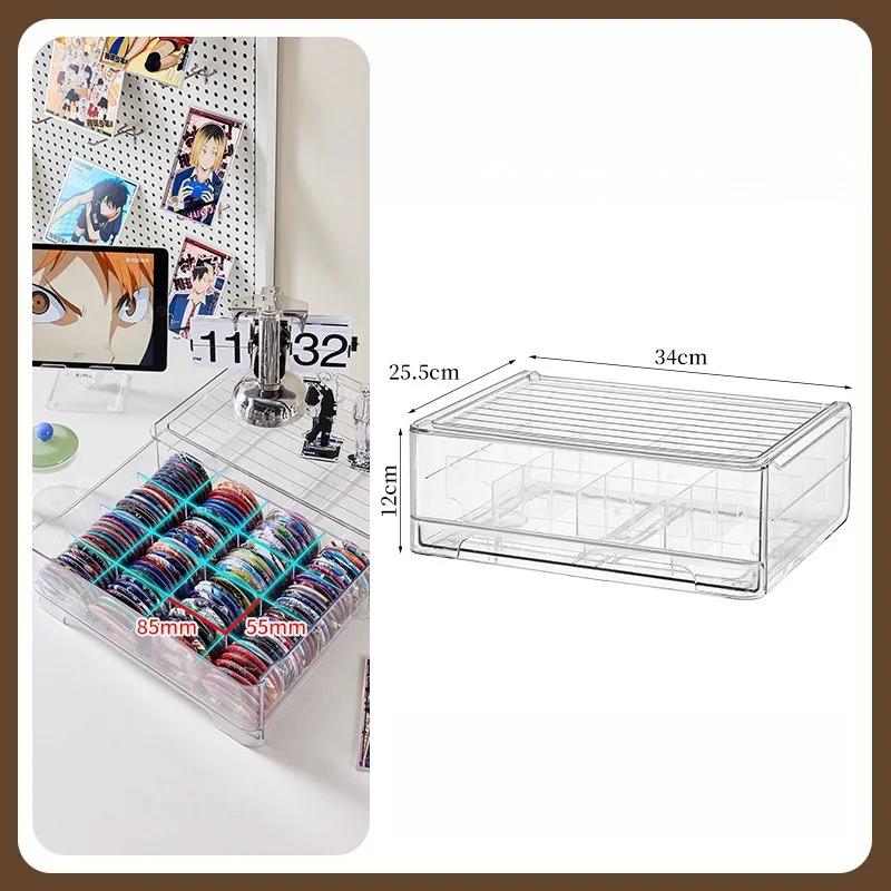 Акриловый ящик для хранения карточек ящик для хранения карточек настольный пылезащитный контейнер для защиты значков органайзер для фотокарточек 15220₽