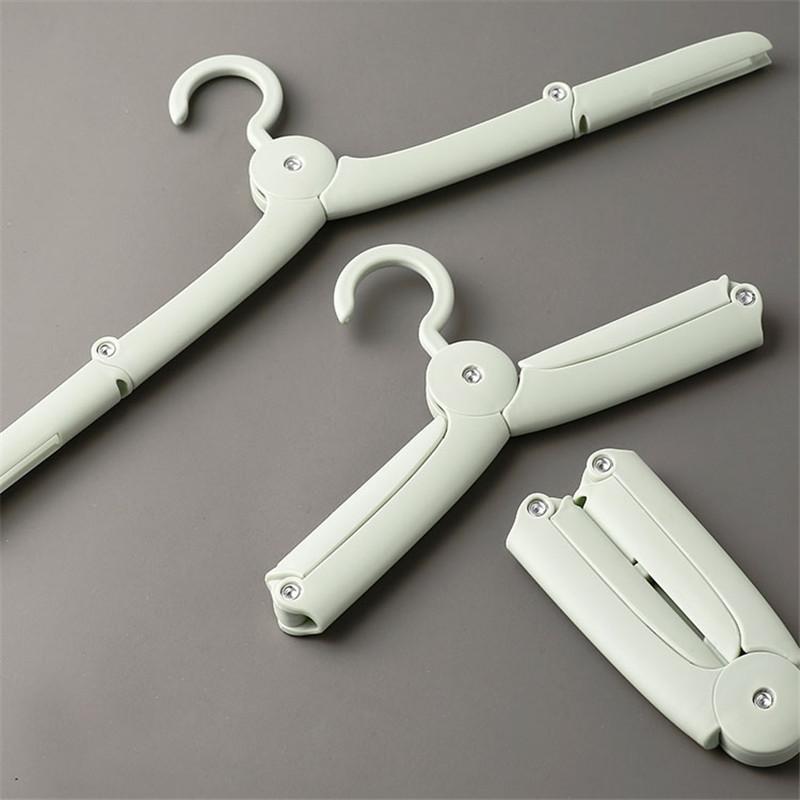 Travel Folding Clothes Hangers Mini Space Saving Clothes Drying Rack Foldable Anti-slip Drying Hangers Wardrobe Organizer