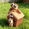 3D Printed Dog House Figurine Movable Joints Mini Puppy Figure Statue Stress Relief Fidget Toy Home Office Desktop Decoration