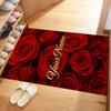 Rose Customize Your Name Carpet Design for Game Room Kitchen Study room Foyer Antislip Carpet Decorate Offices Perfect Gift for Women/Men