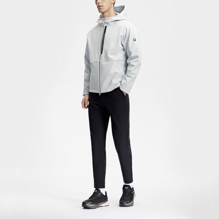 Fila Solid Color Mid Waist Straight Leg Casual Pants Men Bottoms Deep-Black A11M411806F-BK