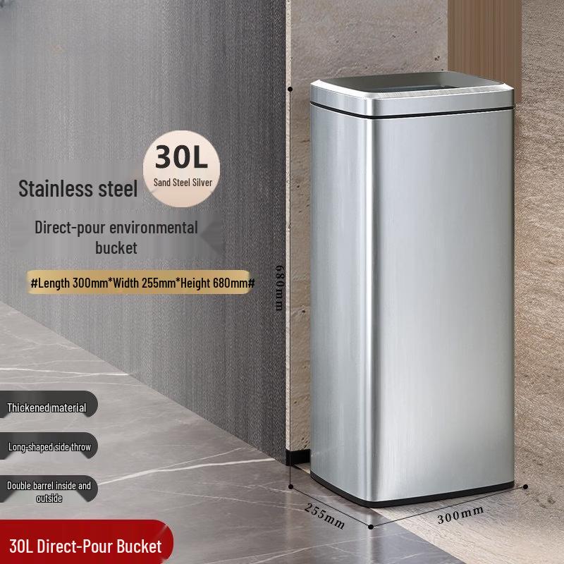 

JPHZNB Stainless Steel Pedal Trash Can