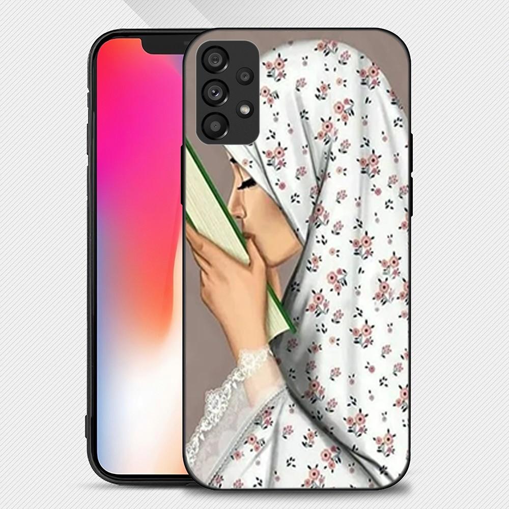 Muslimský Islámský Arabský Hidžáb Obličejová Mřížka Oči Korán Pouzdro na Telefon Pro Samsung Galaxy S22 S23 Ultra S21 S20 FE Plus Note 20 Měkký Kryt