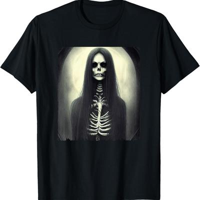 Goth Aesthetic Grunge Occult Emo Satanic Girl Horror T-Shirt