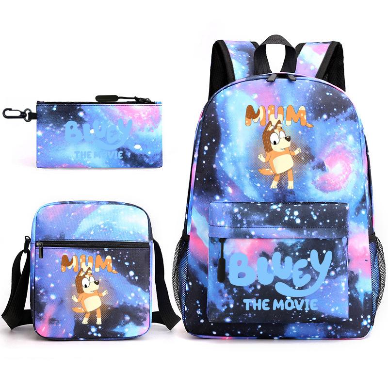 New Product, Bruwangwang Student Schoolbag, Fashionable and Popular, Backpack, Shoulder Bag, Pencil Bag, Three-piece Set.