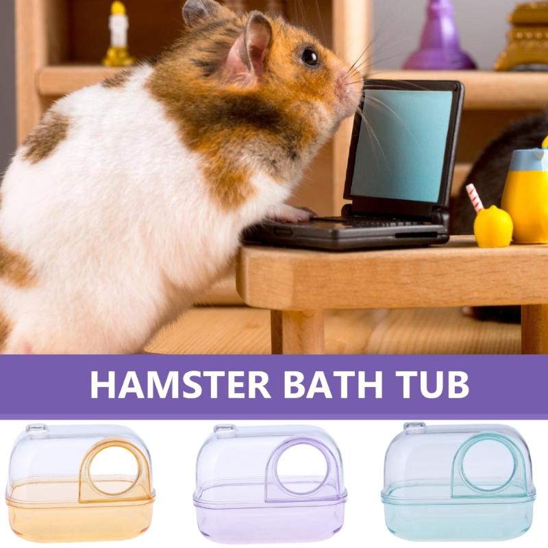 Hamster Bathtub Box for Small Animals Hamster Bath Accessories Dust Bath Pet Hamster Bathtub Digging Sand Container