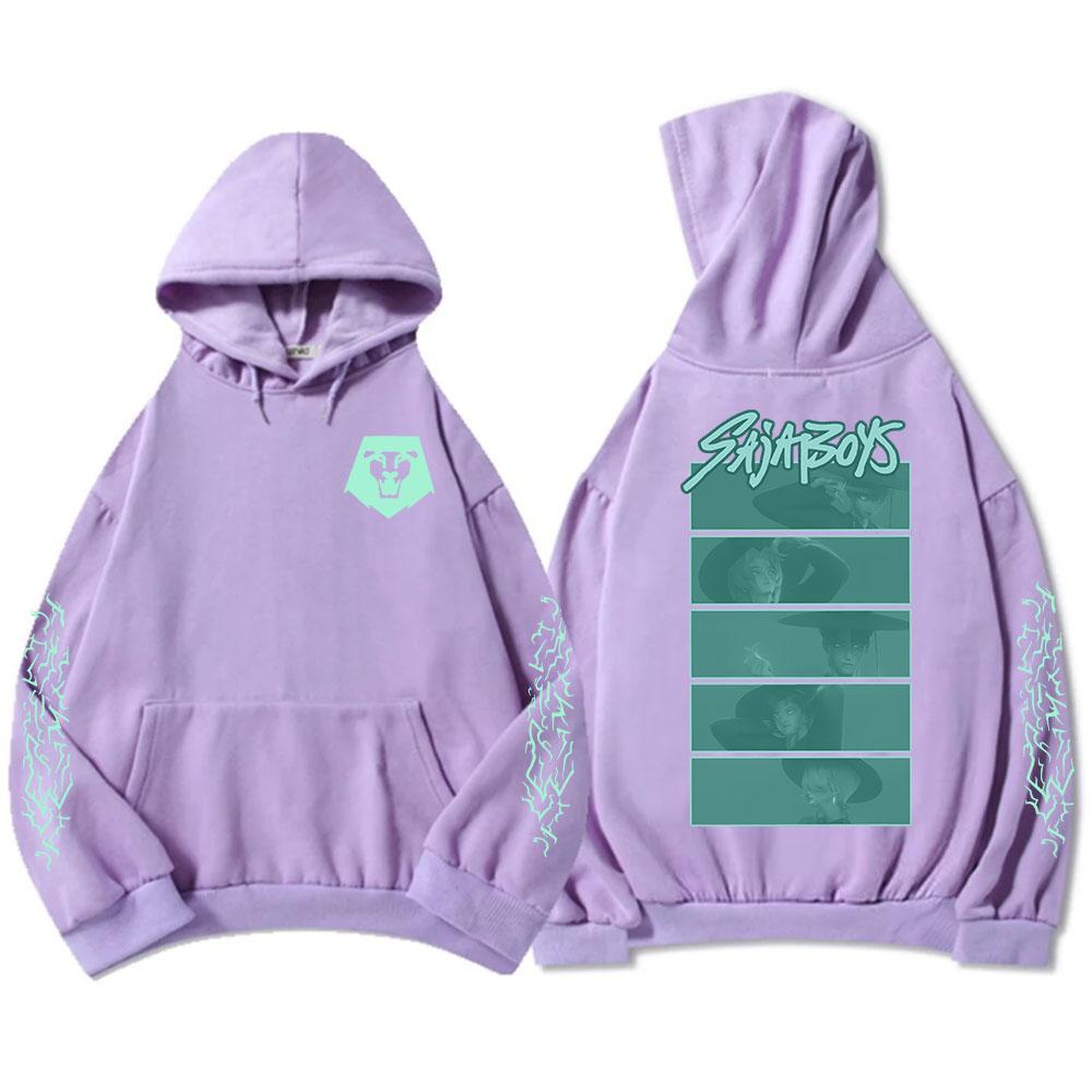 Saja Boys Svítící ve tmě Dospělá mikina KPop Lovci démonů Grafický potisk Mikiny Dlouhý rukáv Módní mikiny s kapucí Pánské