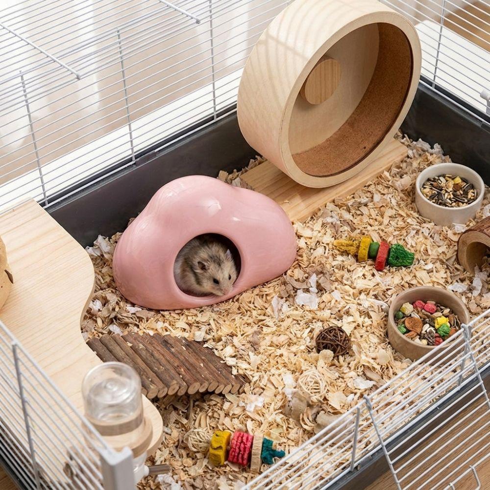 Non-Slip Ceramic Hamster Nest Smooth Surface Hamster Cooling House  Summer Cooling