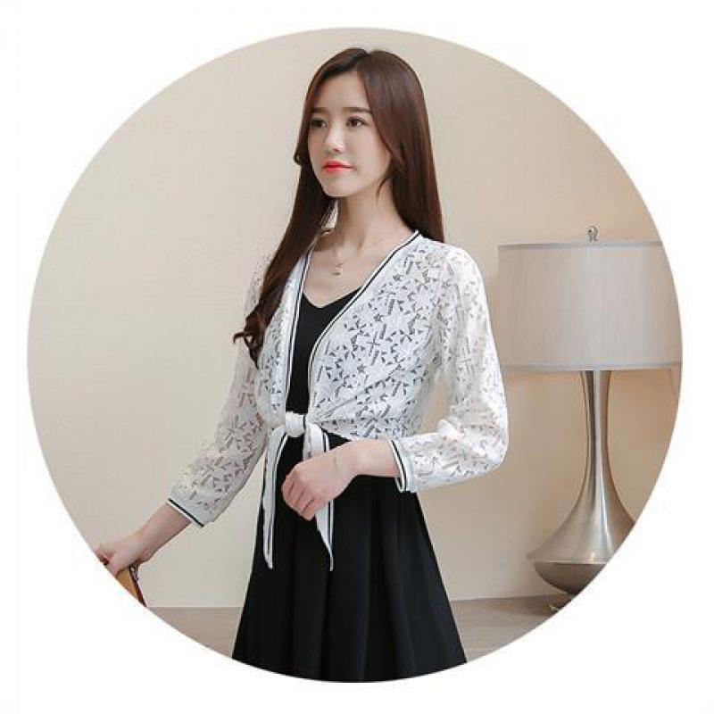 

Lace Summer Shawl Cardigan with Cap Sleeves XL чорний
