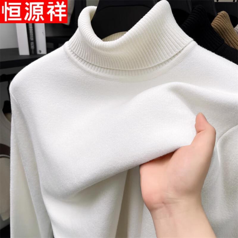 Hengyuanxiang Men's Thermal Fleece Turtleneck Sweater