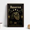 Zodiac Astrology Poster Print Cancer Leo Boho Wall Decor Twelve Constellations Art Canvas Painting Pictures for Home Decoration