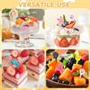 30Pz Stuzzicadenti per Cibo Mini Frutta Plastica Riutilizzabili Pranzo Animali Forchette Dessert Stuzzicadenti Per Torta Dessert Pasticceria Festa Supp