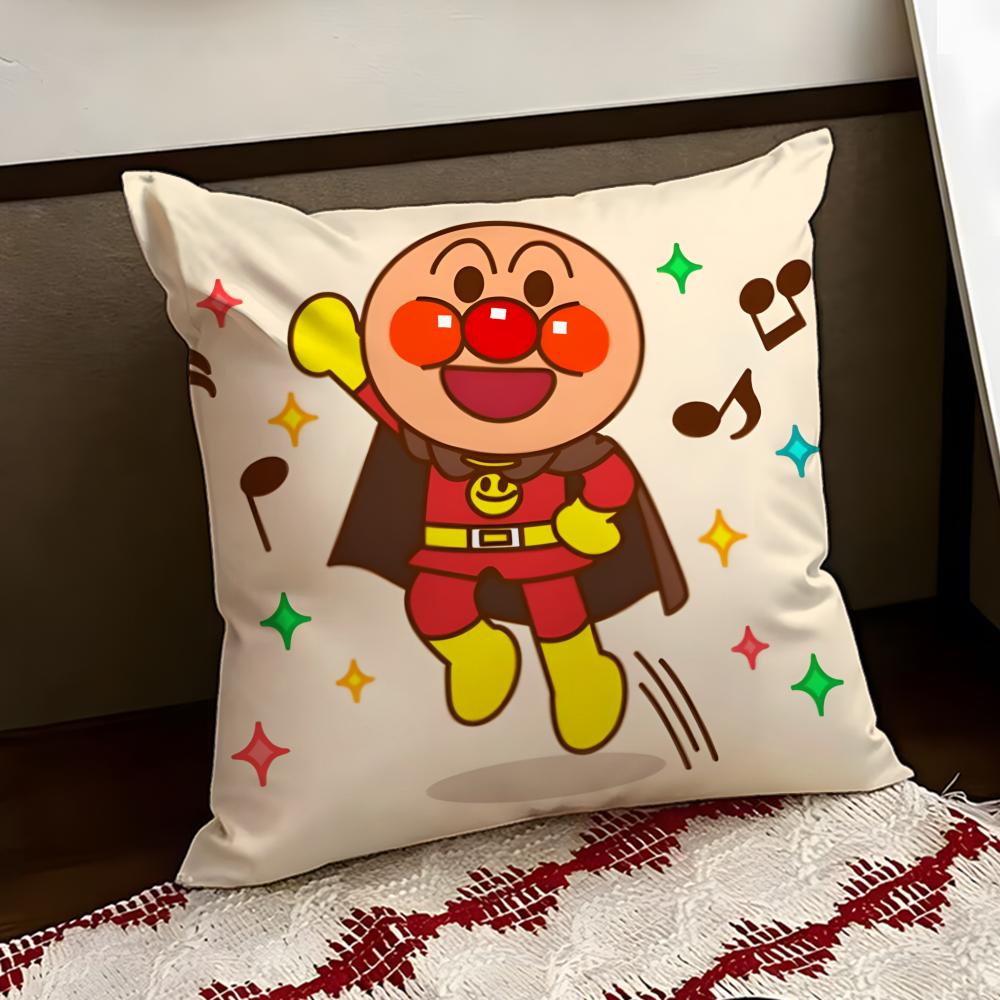 Cute AAnpanman anime Cushion Cover Reversible Soft Durable Pillow Cover Home  Car MultiScene Use for Daily Comfort