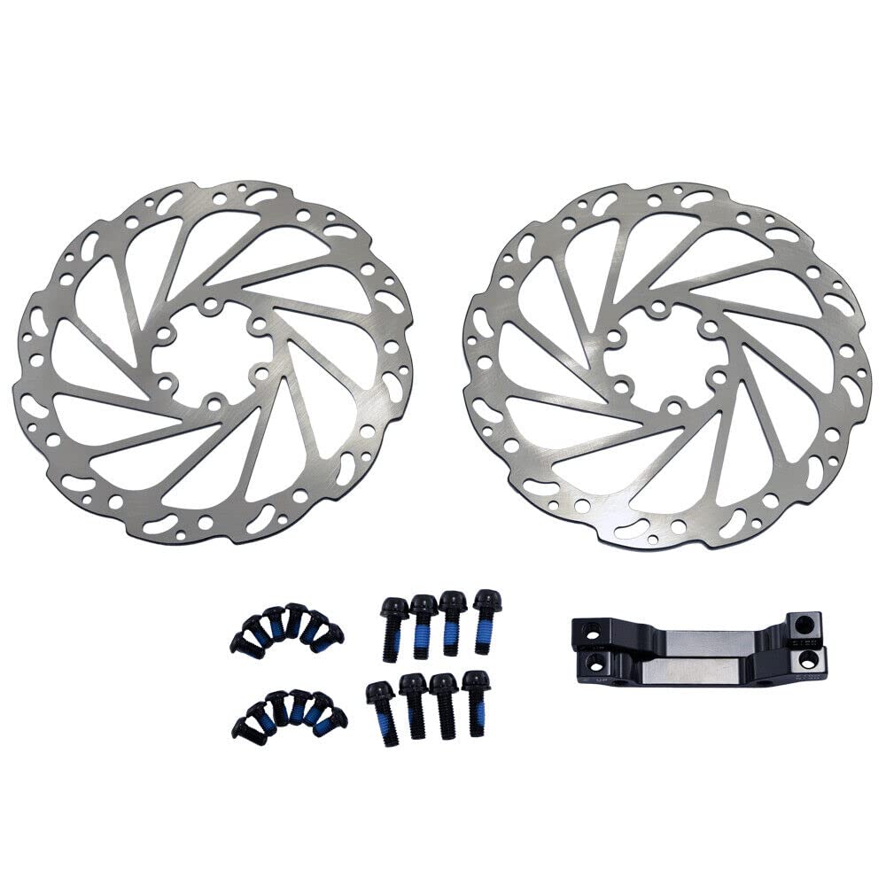 JUIN TECH M1 Hydraulic MTB Disc Brake Set 160mm with Front and JT1948 E-Bike Rotor, Rear, Black,