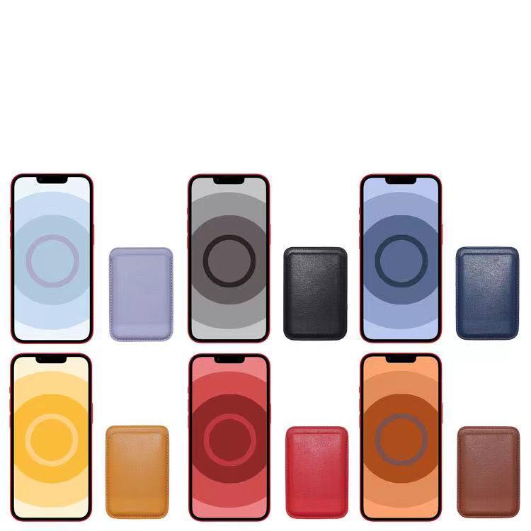 Magnetic Leather Card Holder Case for iPhone 14/13/12 with MagSafe Compatibility