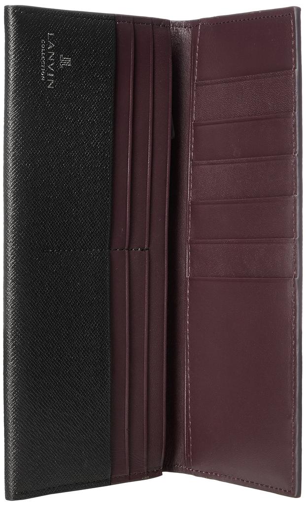 Lanvin Collection Couleur de Vin Bifold Long Wallet JLMW0GT1 Black