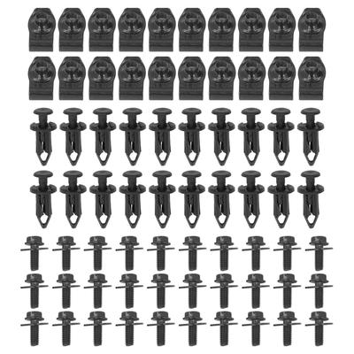 70pcs Engine Splash Shield Bolts Extruded U Nuts Push Clips Replacement for Infiniti G35 G37 G37X