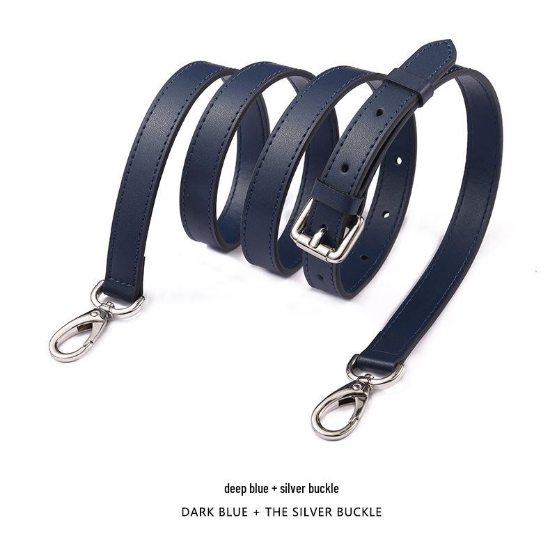 Adjustable Genuine Leather Crossbody Bag Strap - Thin Plain Weave for Women