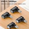 Flexible USB 2.0 Type B Male To Female Adapter For Hard Disk, Printer, Scanners Connecting Double-shielded Adapter