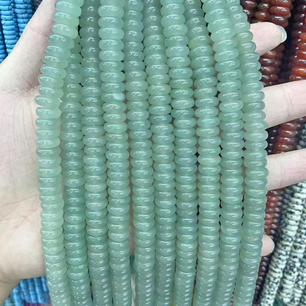 10mm Natural Tiger Eye & Aventurine Abacus Beads for DIY Jewelry Bracelet/Necklace Accessories