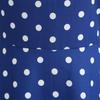 Retro Women's V Neck Short Sleeve Polka Dot Print Lace Up Waist Dress