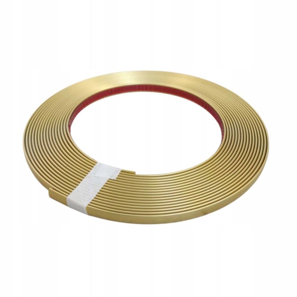 Decorative Matt Gold Strip 12mm Flexible Gold Strip Self-Adhesive 5 Meters