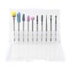 10Pcs/Set Universal Nail Grinding Head High Quality Sharp Lightweight Tungsten Manicure Grinding Heads Kit for Salon