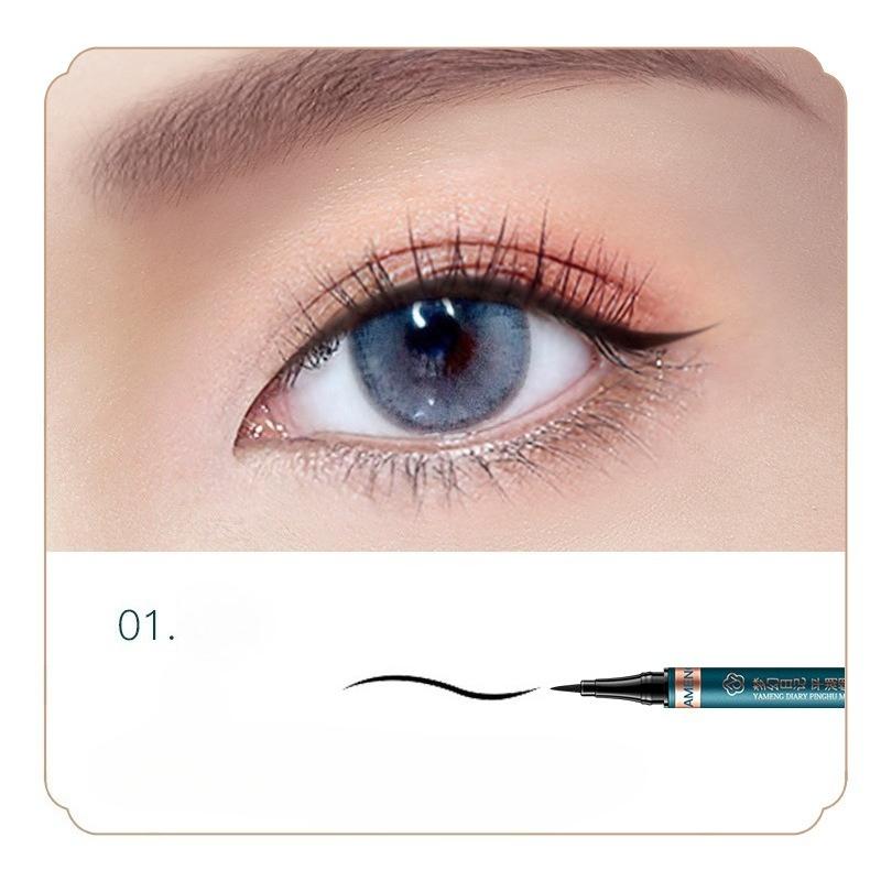 Eye Liner Pencil Small Gold Liquid Eyeliner Pen Quick-drying Eyeliner Waterproof Lasting Eyeliner Black/Brown Eyes Makeup Liquid