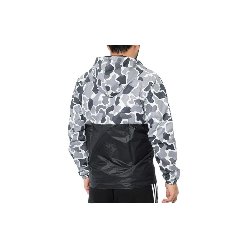 adidas Originals Camouflage Patchwork Sports Jacket Men Jacket Black DN8041