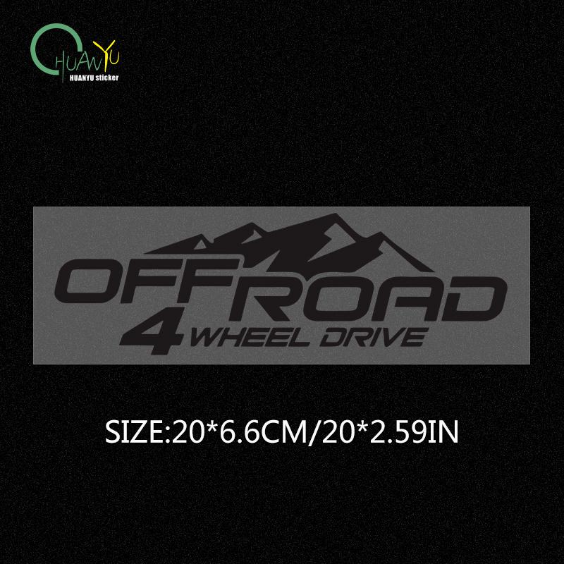 4X4 off-road car four-wheel drive reflective decoration car sticker body decal modification waterproof sticker