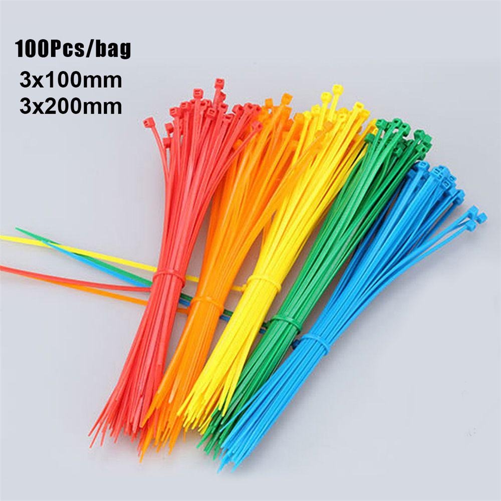 

100 шт./упак., шнур для ручного инструмента, ремешок для отделки линии, молния в комплекте, нейлоновые кабельные стяжки
