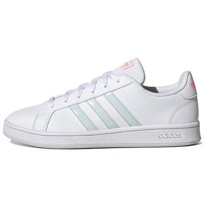 Neo Grand Court Wygodne Trwałe Sneakersy Damskie Niskie Białe Niebieskie GY3714