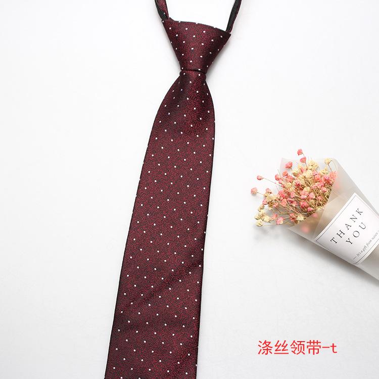 Hot-Selling Formal 8Cm Business Tie, Men'S Zipper Lazy Tie, Small Flower Cashew Nut Ideas, A Variety Of Colors