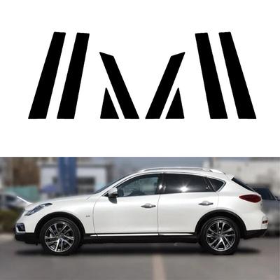 For Infiniti QX55 QX50 2014-2023 Car Window Pillar Posts Door Trim Cover Stickers Decoration Glossy Black