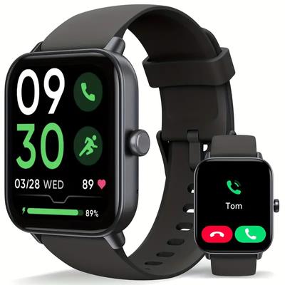1 PC Smart Watch for Women Men Wireless Call ( Answer/Make Calls ) , 1.8" HD Screen Fitness Tracker 100+ Sports Tracker Watch with Alexa Built In