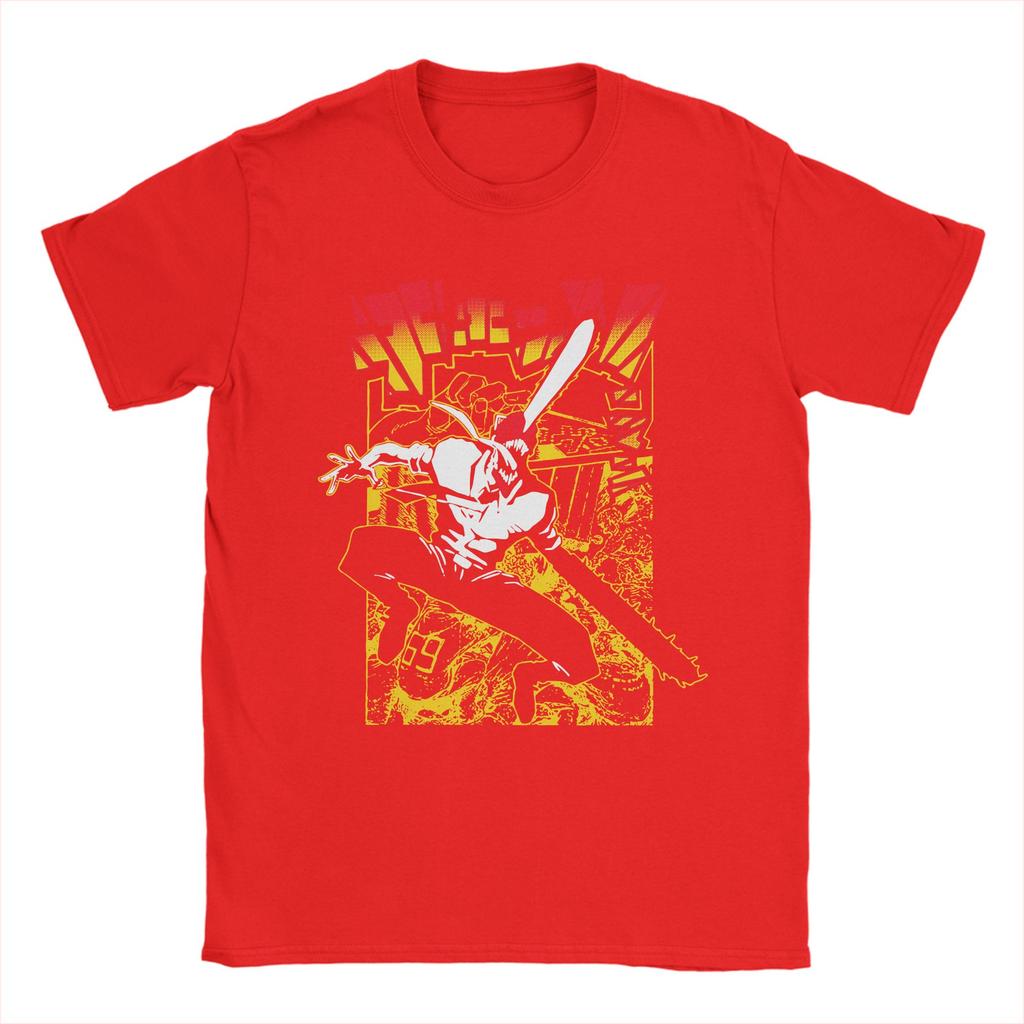 Chainsawman T Shirt Chainsaw Man Manga Denji Pochita Devil Makima Anime Cotton Clothes Funny Short Sleeve Crewneck T-Shirt