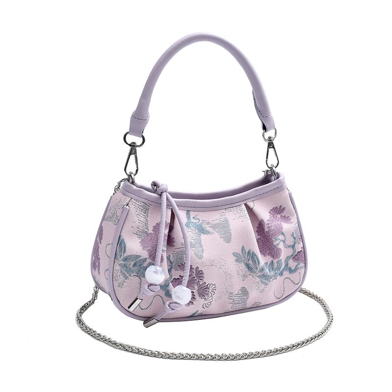 

Новая модная женская сумка через плечо из искусственной кожи с цветочным декором, женская универсальная сумка через плечо в китайском стиле, фирменный дизайн сумки