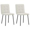 Dining Chairs 2 Pcs. Cream Velvet